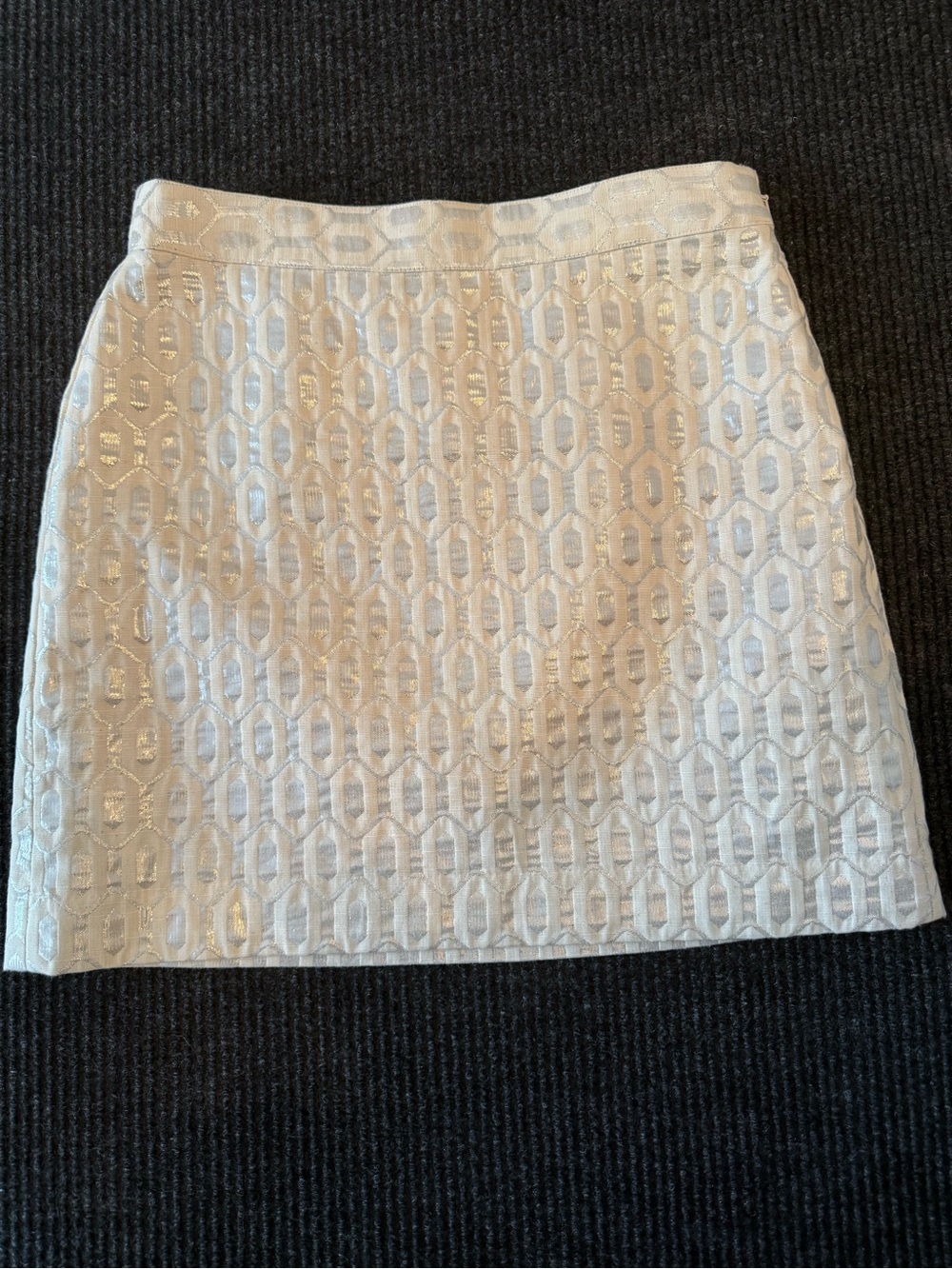 Banana Republic Ivory Geometric Mini Skirt